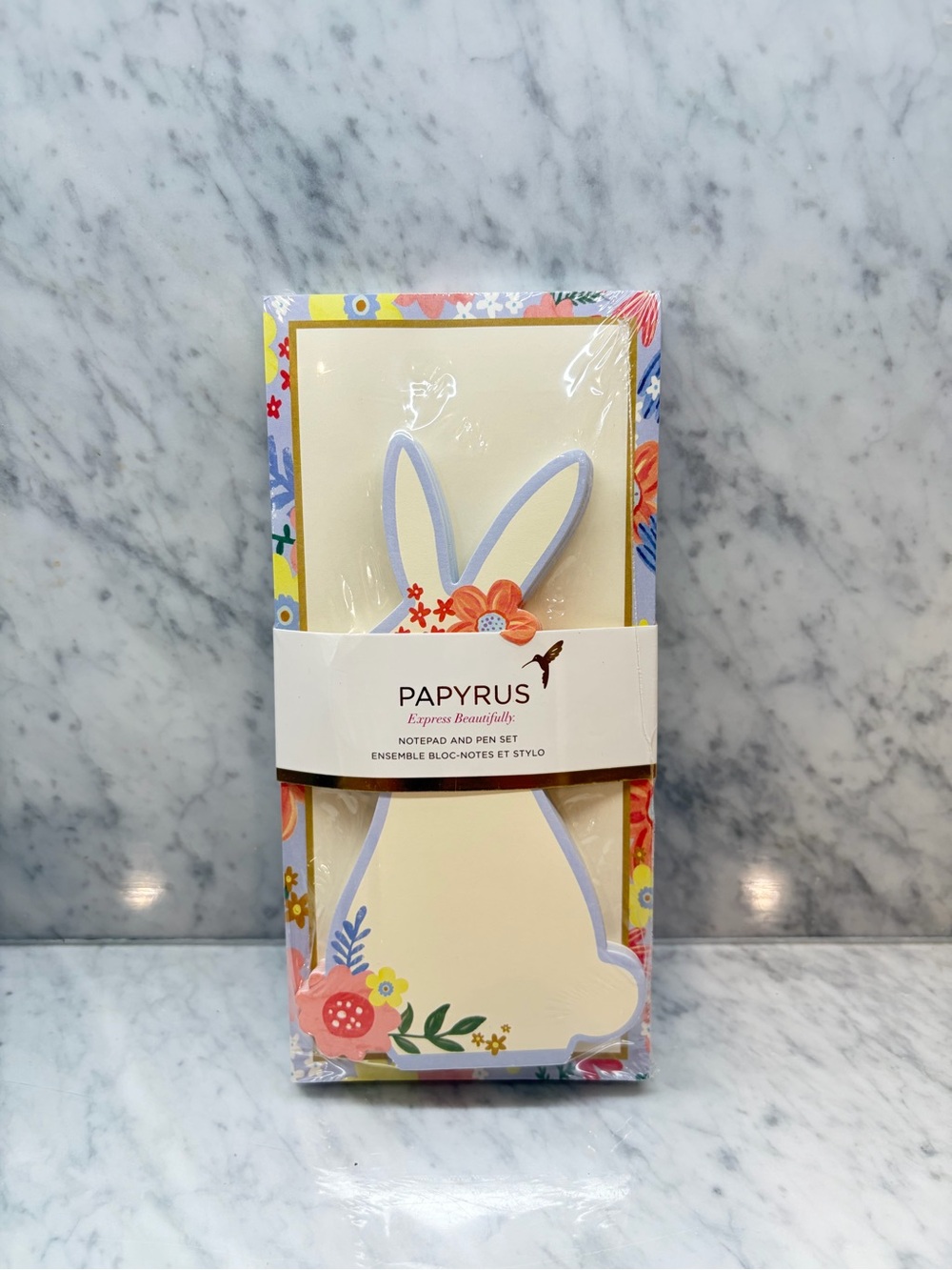 Papyrus Floral Bunny Notepad & Pen Set – New Sealed